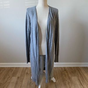 Athleta Longline Cardigan Light Gray